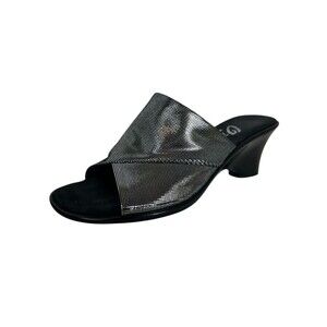 Onex Women's Slide Wedge Sandals  Size 7  Silver & Black  Going Out  Night Out